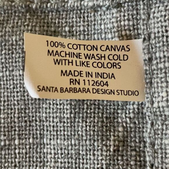 Gray and Cream Cotton Linen Sip and Eat Napkins Farmhouse Set of 8 - Picture 8 of 8